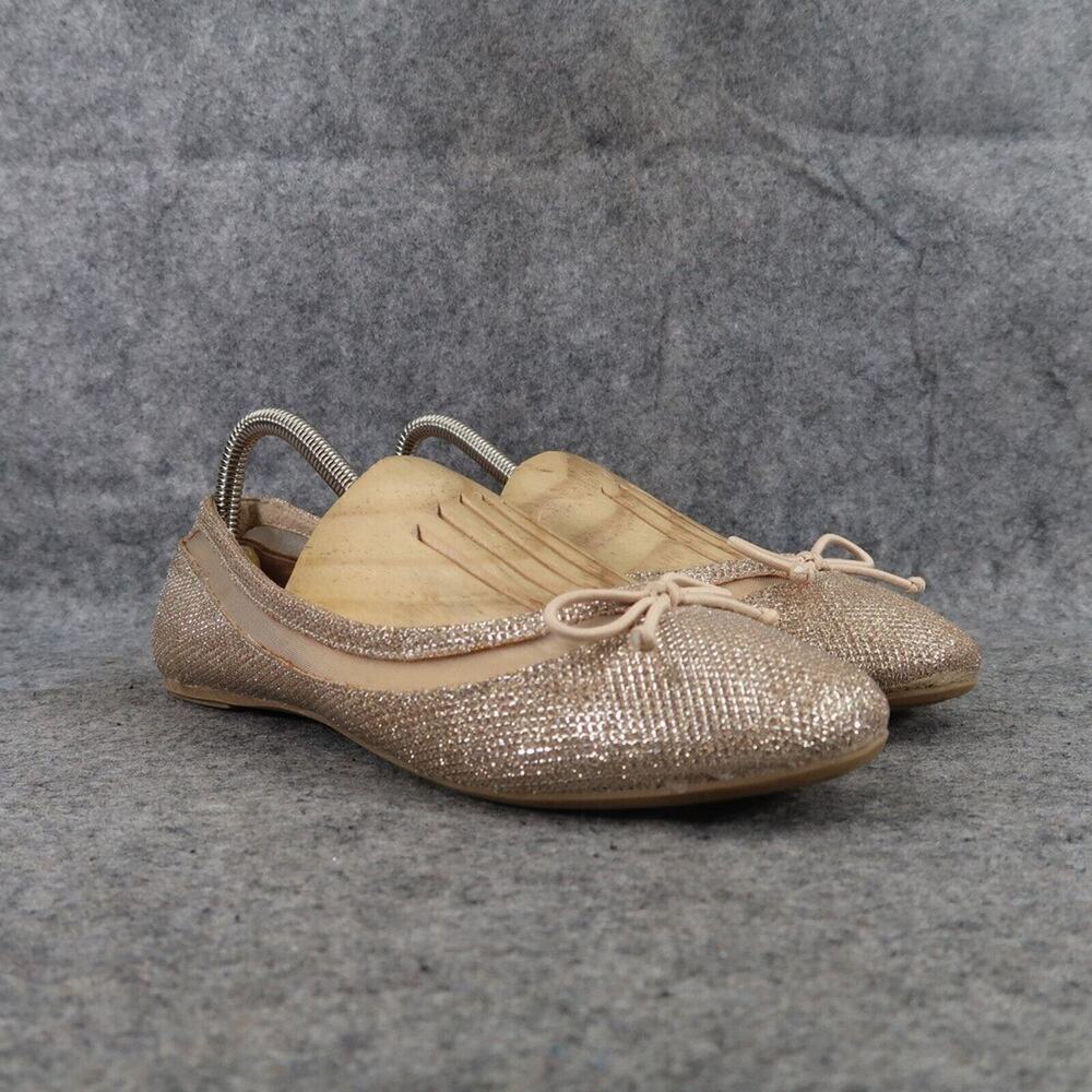 Rampage Shoes Womens 8 Ballet Flats Fashion Glitter Classic Event Landra Slip On